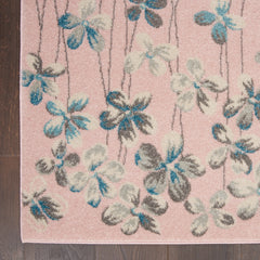 Area Rug, 6 x 9 ft Rectangle in Pink Polypropylene