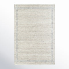 Area Rug, 6 x 9 ft Wool with Ivory and Tan Tones