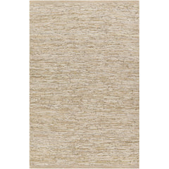 Area Rug, 6' x 9' with Brown, Tan and Gray Leather