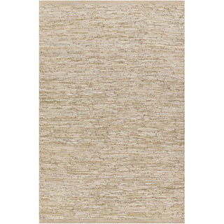 Area Rug, 6' x 9' with Brown, Tan and Gray Leather