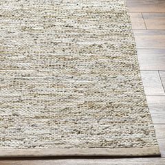 Area Rug, 6' x 9' with Brown, Tan and Gray Leather