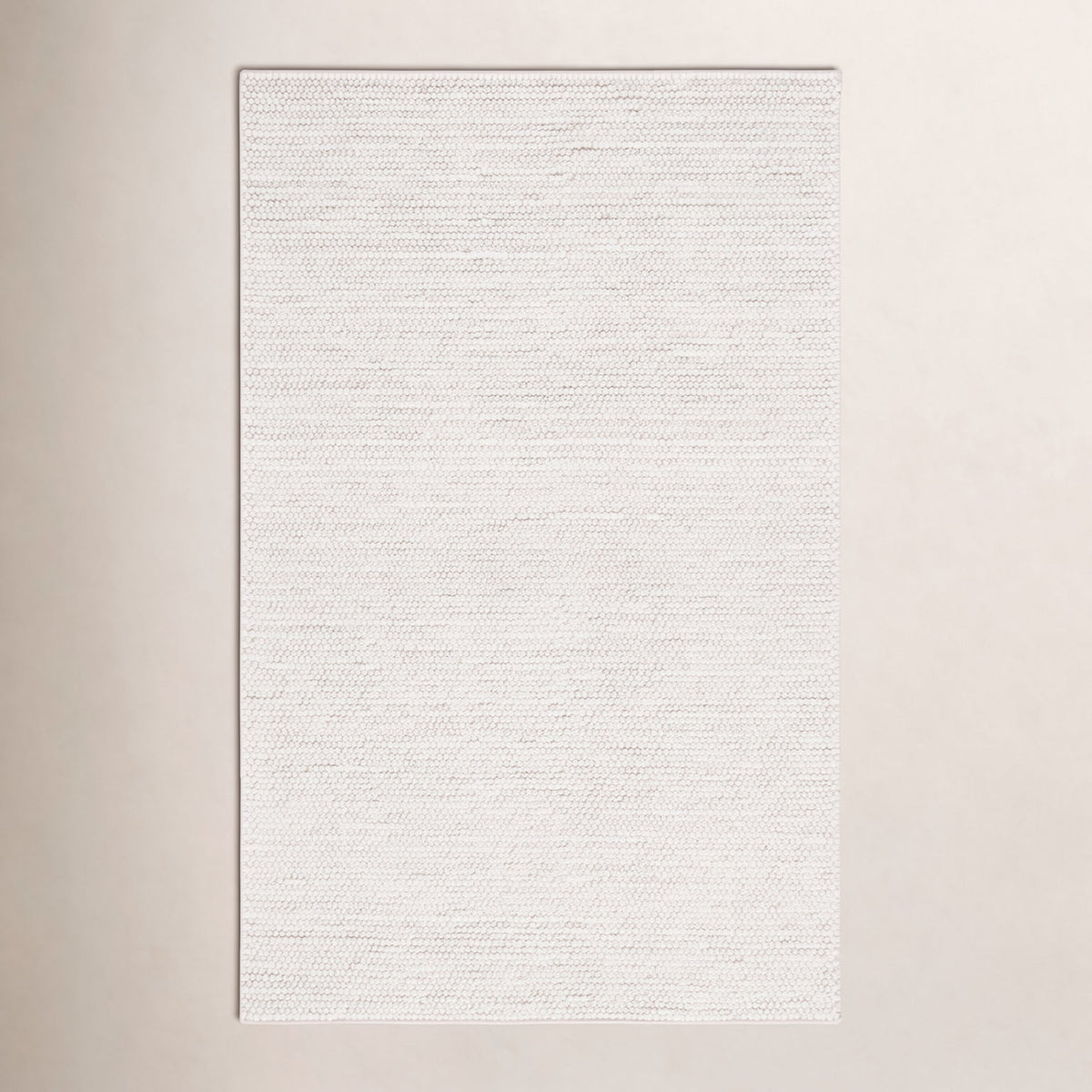 Area Rug, 6' x 9' with Ivory Wool and Cotton Blend