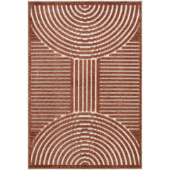 Area Rug, 7'10" x 10'1" with Brown and Beige