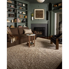 Area Rug 7'10" x 10'2" in Polyester with Brown, Beige, Gray and Taupe