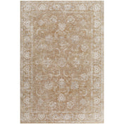 Area Rug 7'10" x 10'2" Polyester in Cream, Tan, Light Olive, Light Brown