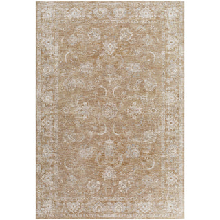 Area Rug 7'10" x 10'2" Polyester in Cream, Tan, Light Olive, Light Brown