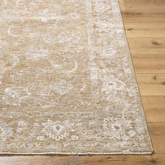 Area Rug 7'10" x 10'2" Polyester in Cream, Tan, Light Olive, Light Brown