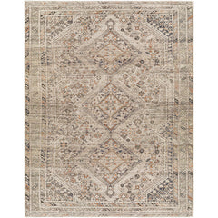 Area Rug, 7'10" x 10'2" with Oriental Pattern in Ivory/Black/Gray