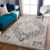 Area Rug, 7'10" x 10'3", Gray/Brown with High-Low Pile