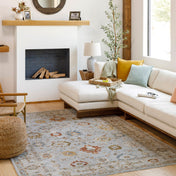 Area Rug, 7'10" x 10'3" in Blue Polyester