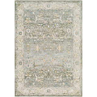 Area Rug, 7'10" x 10'3" in White, Brown and Green