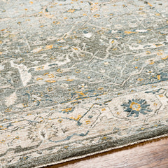 Area Rug, 7'10" x 10'3" in White, Brown and Green