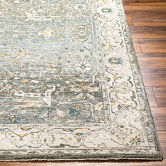 Area Rug, 7'10" x 10'3" in White, Brown and Green