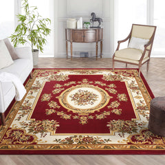 Area Rug, 7'10" x 10'6" in Red Polypropylene