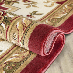 Area Rug, 7'10" x 10'6" in Red Polypropylene