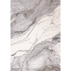Area Rug, 7'10" x 10'6" with Gray and White Abstract Design