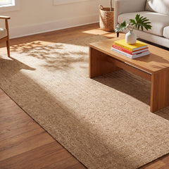 Area Rug, 7'10" x 10', Brown Polypropylene with Indoor/Outdoor Use