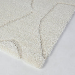 Area Rug, 7'10" x 10', Cream with Abstract Pattern