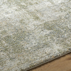 Area Rug, 7'10" x 10', Green Polypropylene