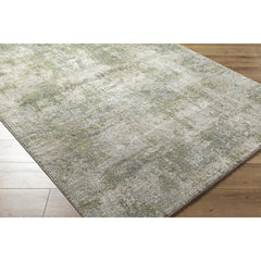 Area Rug, 7'10" x 10', Green Polypropylene