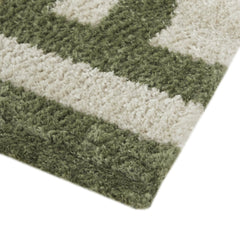 Area Rug, 7'10" x 10', Green Recycled P.E.T. with Abstract Pattern