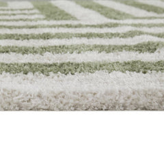 Area Rug, 7'10" x 10', Green Recycled P.E.T. with Abstract Pattern