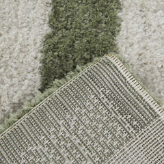 Area Rug, 7'10" x 10', Green Recycled P.E.T. with Abstract Pattern