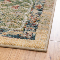 Area Rug, 7'10" x 10', Green with Oriental Pattern