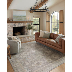 Area Rug, 7'10" x 10' in Beige and Gray Polyester