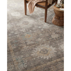 Area Rug, 7'10" x 10' in Beige and Gray Polyester