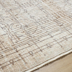 Area Rug, 7'10 x 10' in Gray, White and Brown Polyester