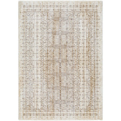 Area Rug, 7'10 x 10' in Gray, White and Brown Polyester