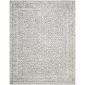 Area Rug, 7'10" x 10', Ivory Polyester with Fringe