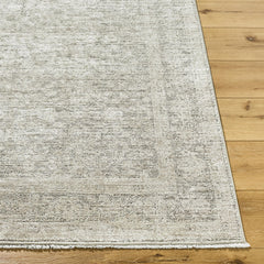 Area Rug, 7'10" x 10', Ivory Polyester with Fringe