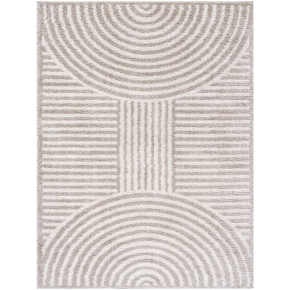 Area Rug, 7'10" x 10', Light Beige in Polyester