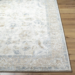 Area Rug, 7'10" x 10', Polypropylene in Blue, Beige and Brown