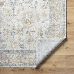 Area Rug, 7'10" x 10', Polypropylene in Blue, Beige and Brown