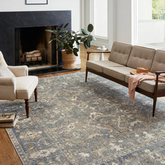 Area Rug, 7'10" x 10' Rectangle in Ivory, Beige and Green