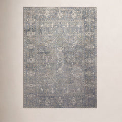 Area Rug, 7'10" x 10' Rectangle in Ivory, Beige and Green