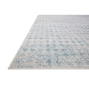 Area Rug, 7'10" x 10', Sky and Dove with Diamond Check