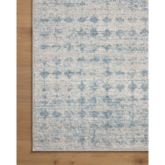 Area Rug, 7'10" x 10', Sky and Dove with Diamond Check