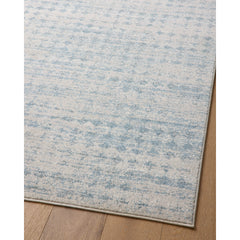 Area Rug, 7'10" x 10', Sky and Dove with Diamond Check