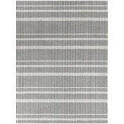 Area Rug, 7'10" x 10', White Polyester with Striped Pattern