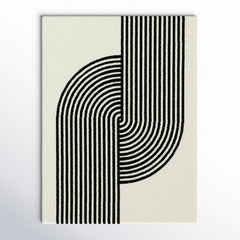 Area Rug, 7'10" x 10' with Striped Polyester Pile