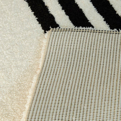 Area Rug, 7'10" x 10' with Striped Polyester Pile