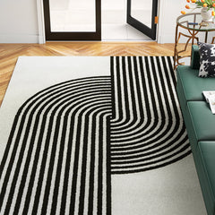 Area Rug, 7'10" x 10' with Striped Polyester Pile