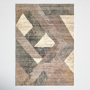 Area Rug, 7'10" X 11', Brown/Beige Abstract Pattern