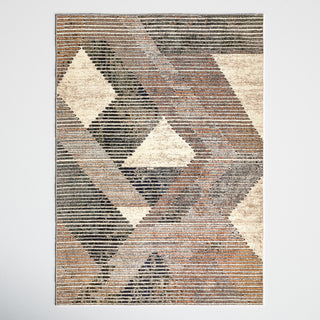 Area Rug, 7'10" X 11', Brown/Beige Abstract Pattern