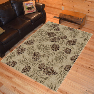 Area Rug, 7'10" x 9'10" in Antique Floral Polypropylene