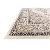Area Rug, 7'11" x 10'6", Oatmeal and Ivory with Denim Blue Accents